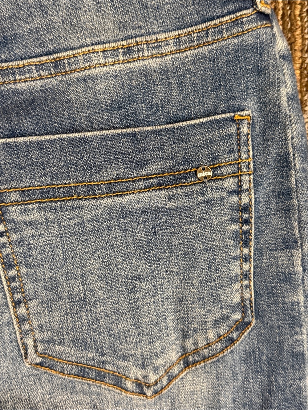 Mica Los Angeles Light Blue Wide-Leg Flare Denim Jeans - Picture 9 of 9